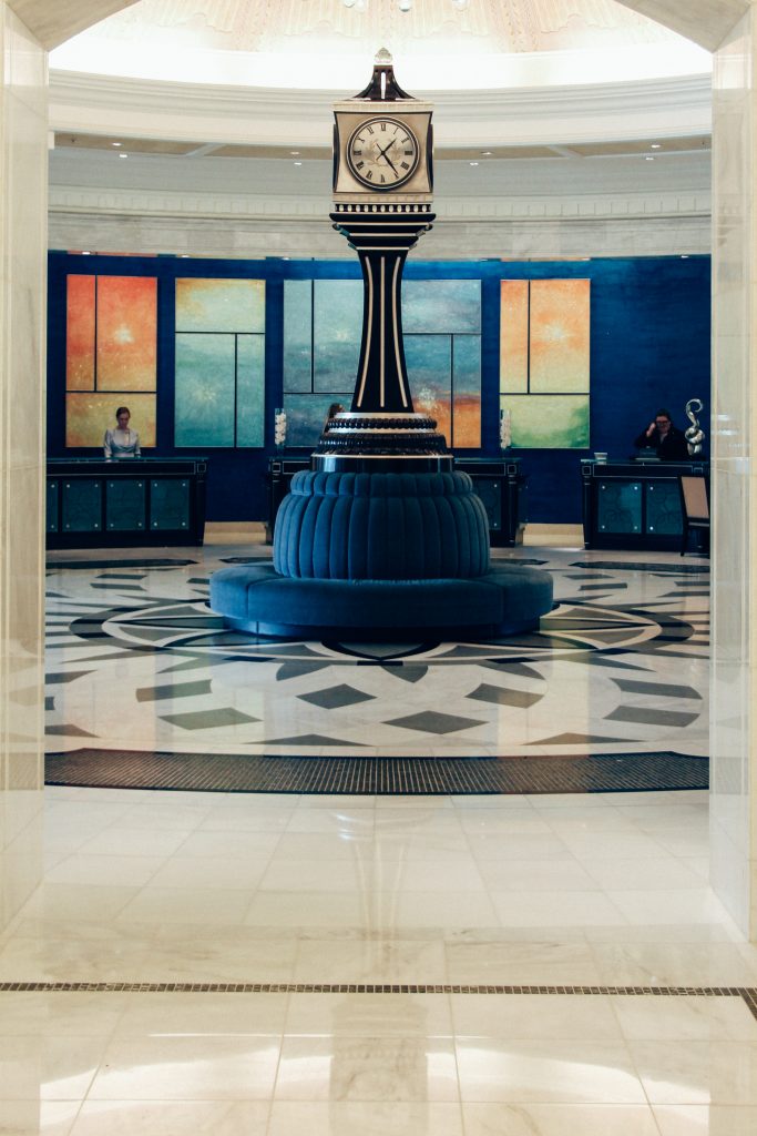 lobby clock at waldorf astoria orlando