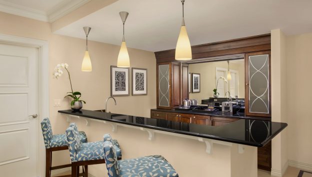 Luxury Suite wet bar area
