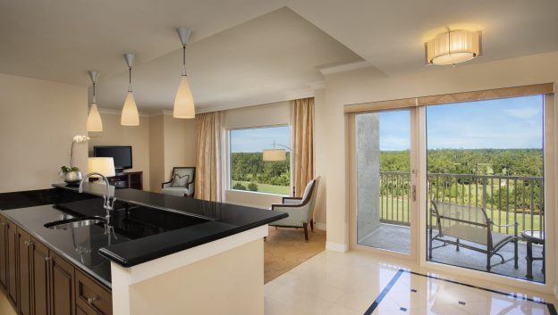 Waldorf Suite kitchenette and living area