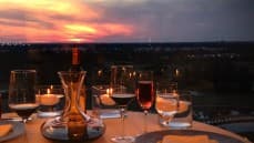 dining on terrace