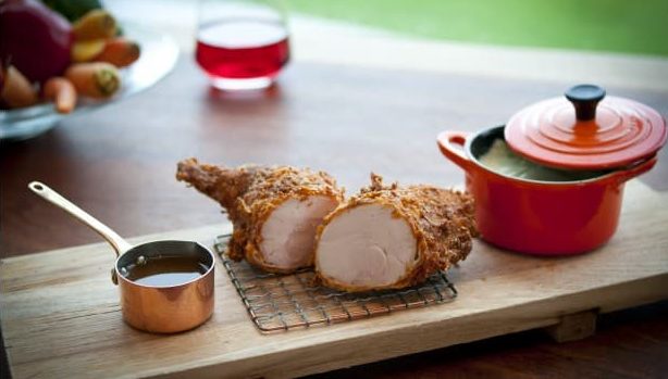 bull and bear fried chicken entree