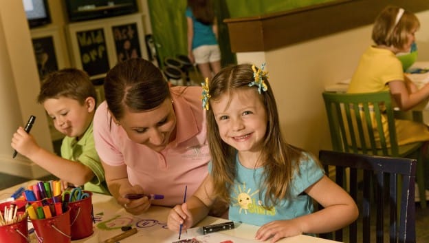 Kids drawing at the wa kids club