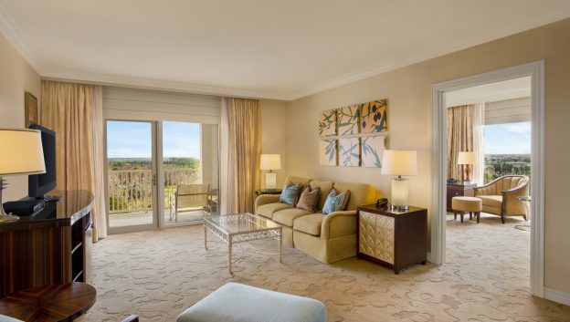luxury suite living room and bedroom