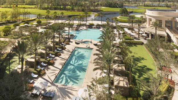 Aerial view of Waldorf pool