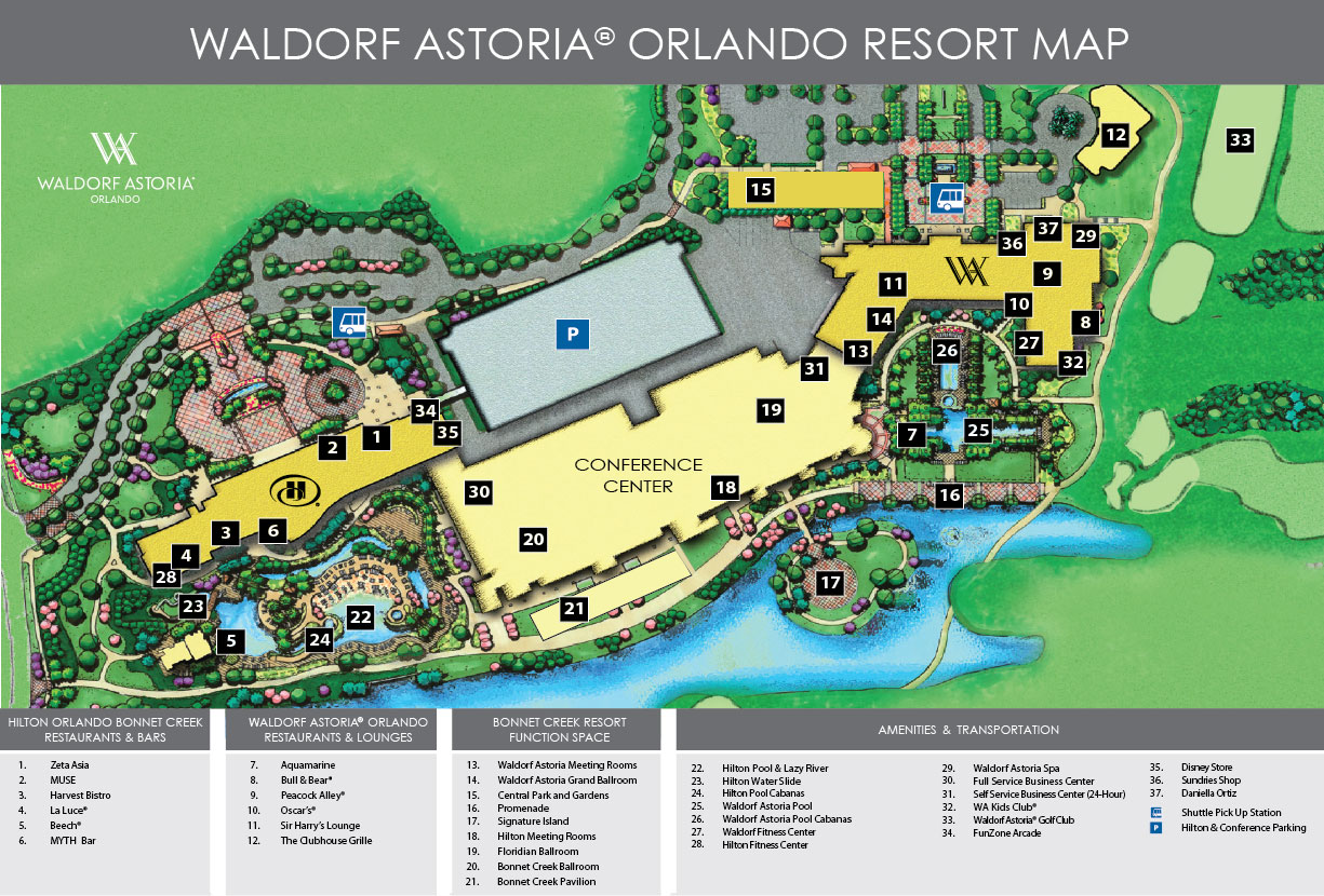 Property Map Waldorf Astoria Orlando