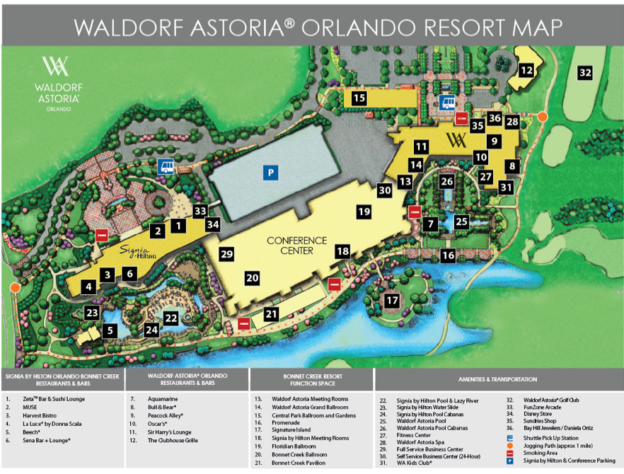 Property Map Waldorf Astoria Orlando
