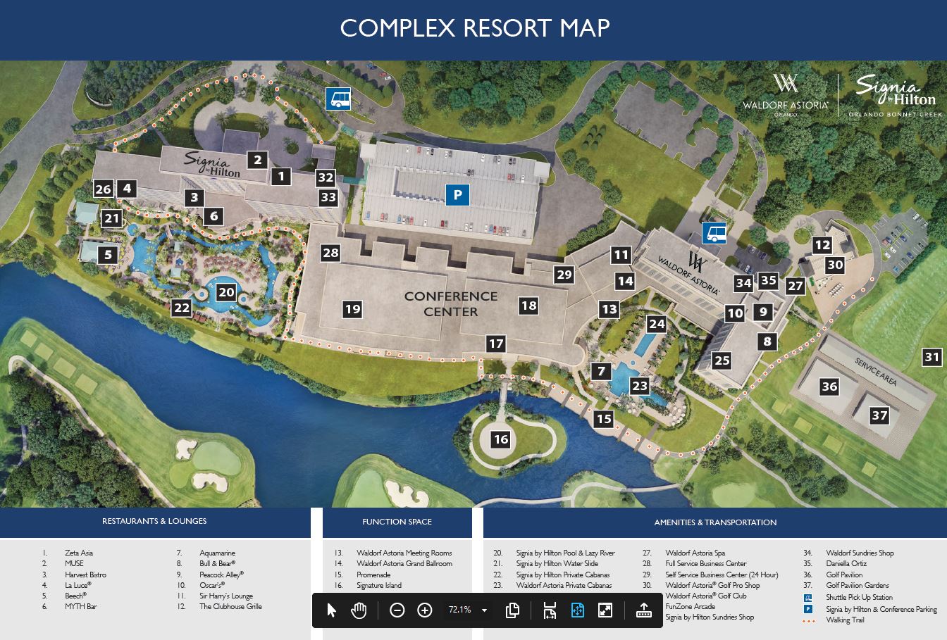 Property Map Waldorf Astoria Orlando